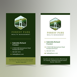 Forest Park Wealth Management  | Visitenkarten-Design von PurpleBoa