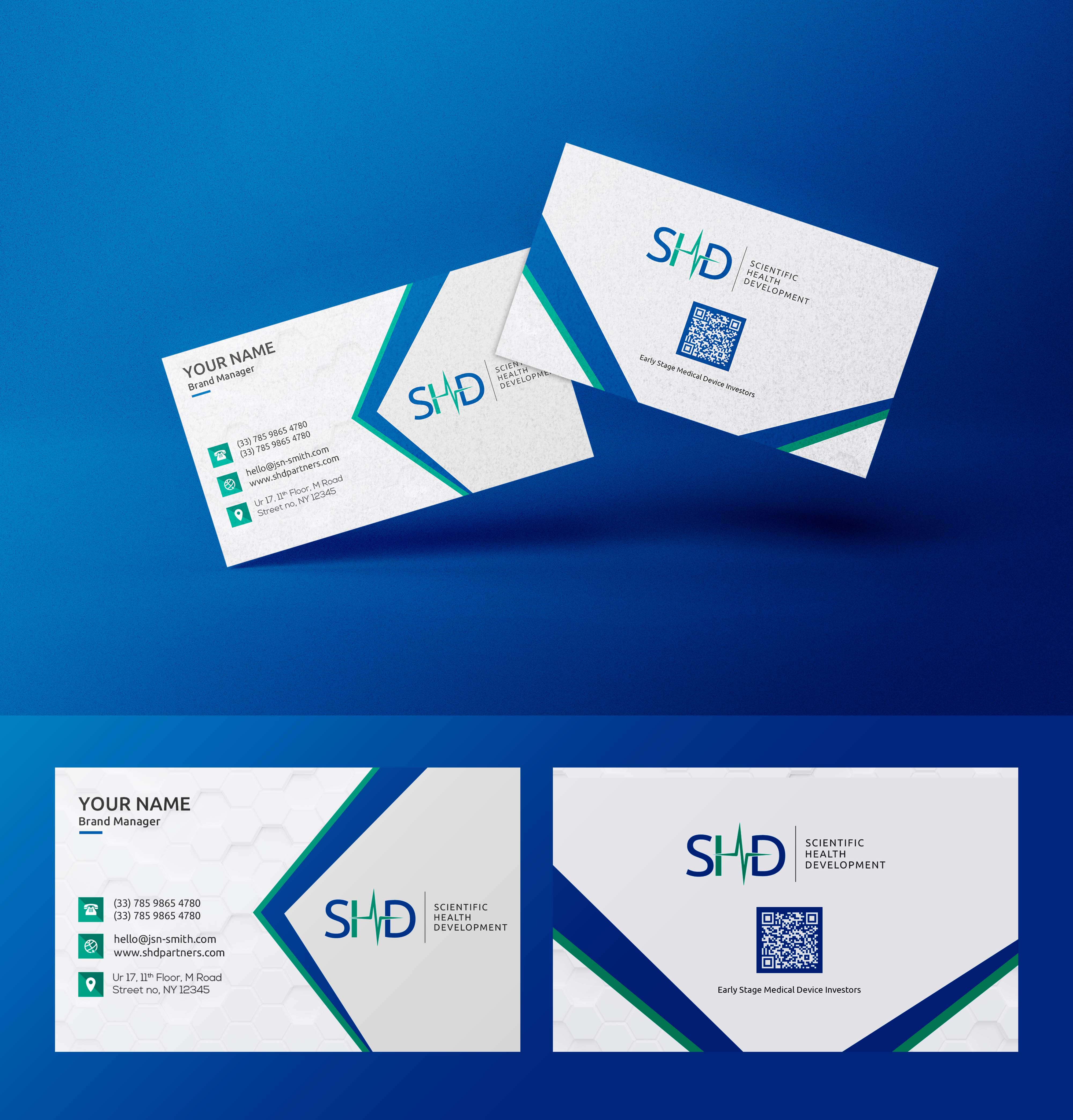 Business Card Design by DeriMH for Scientific Health Development | Design #29014552