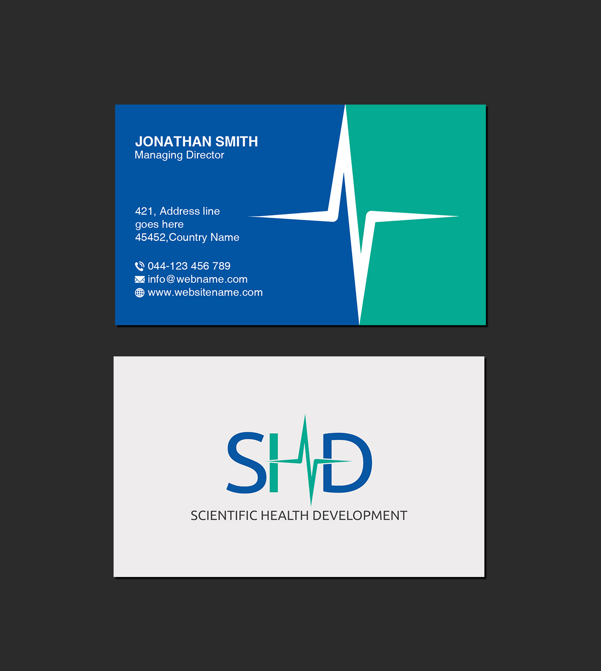 Business Card Design by Creations Box 2015 for Scientific Health Development | Design #29018819