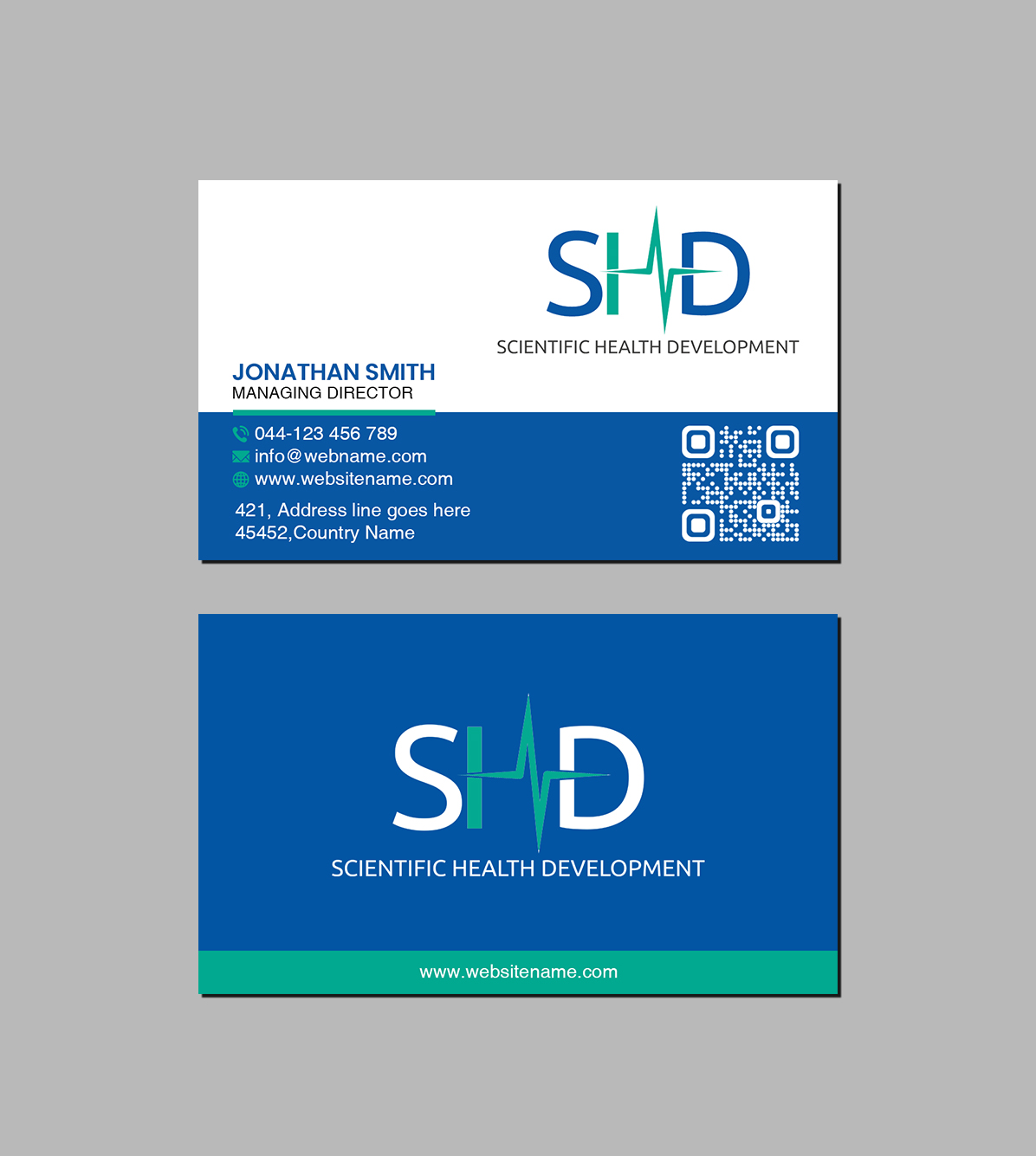 Business Card Design by Creations Box 2015 for Scientific Health Development | Design #29018821