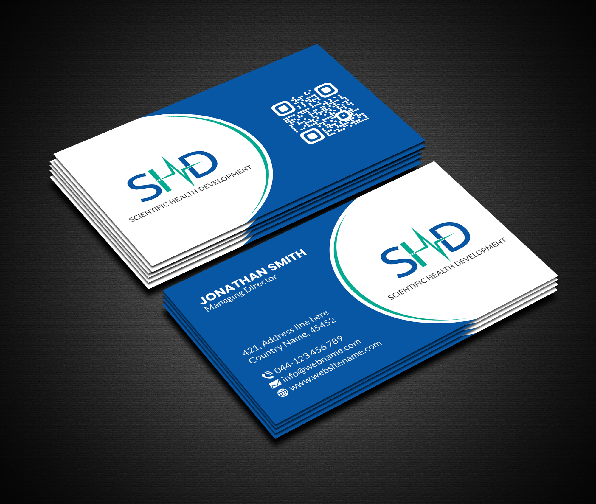 Business Card Design by Creations Box 2015 for Scientific Health Development | Design #29018837