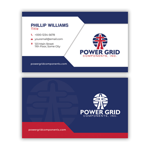 Power Grid Components, Inc. Business Card | Diseño de Tarjeta de Presentación por Mosaic