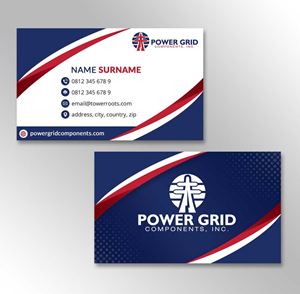 Power Grid Components, Inc. Business Card | Business Card Design by DA.