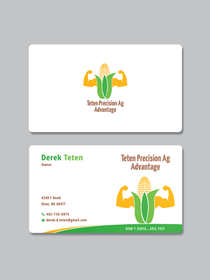 Business Card Design by Cretive Moon for Teten Precision Ag Advantage | Design #29016969