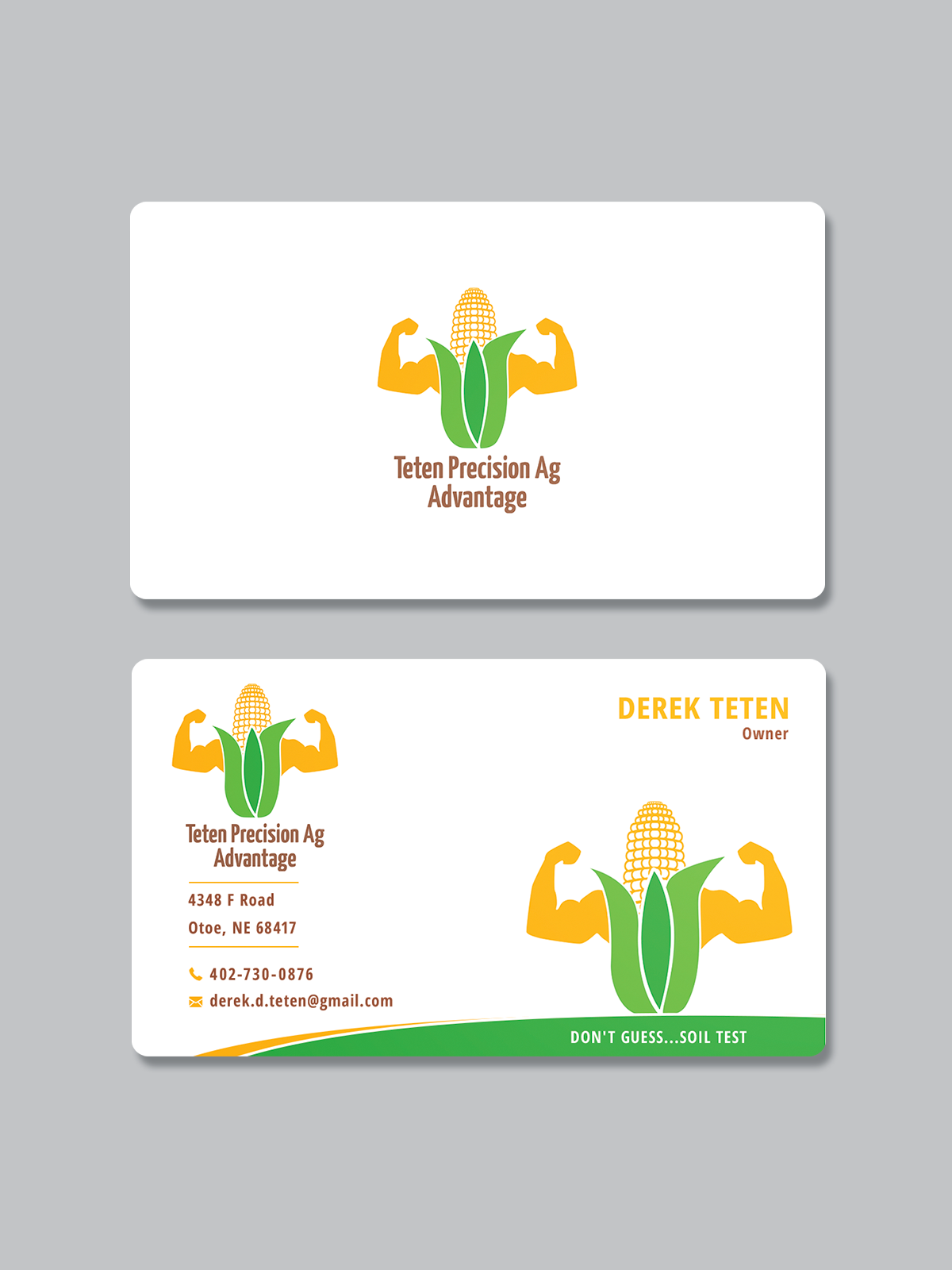 Business Card Design by Creative Moon Design for Teten Precision Ag Advantage | Design #29016971