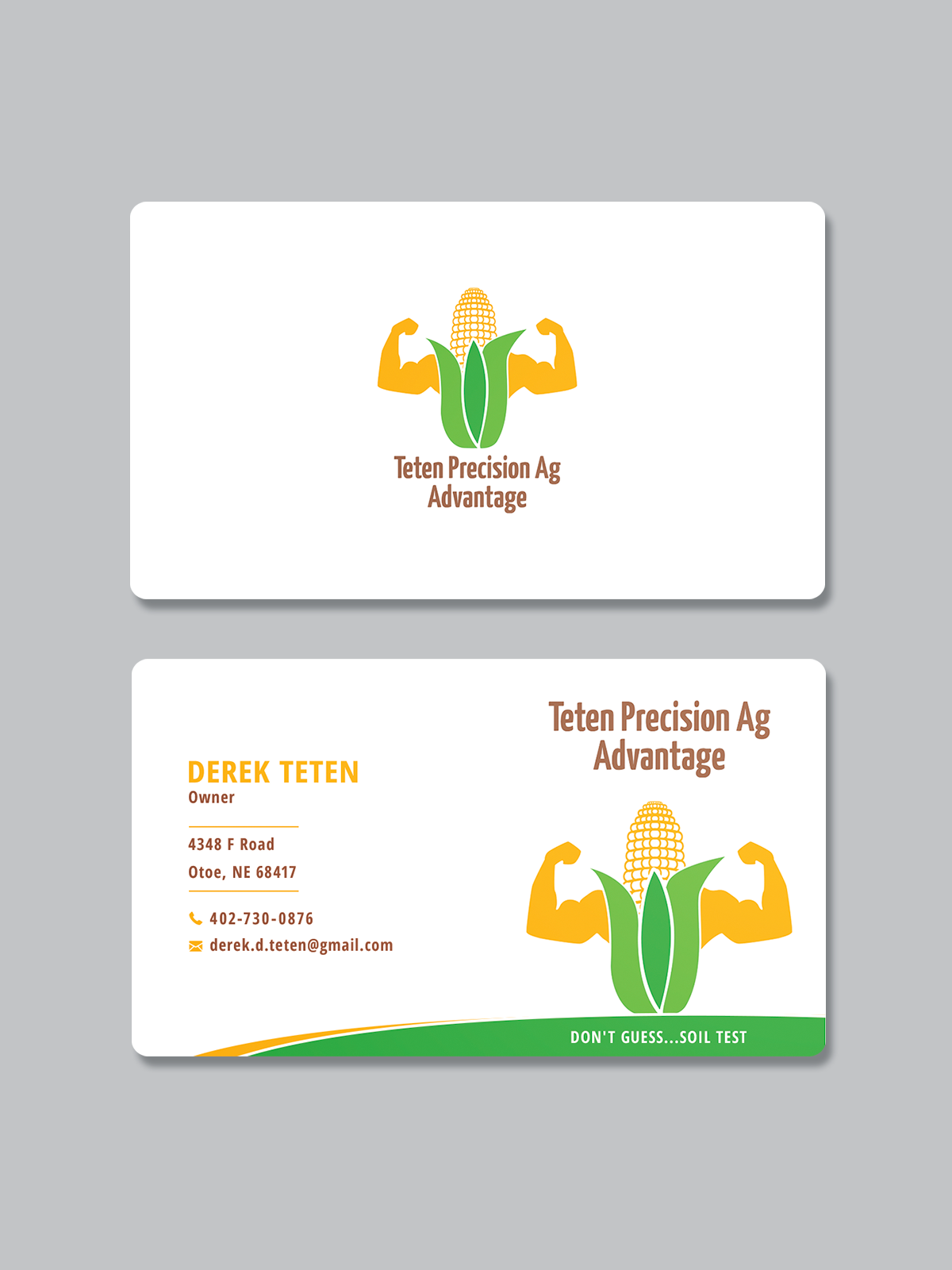 Business Card Design by Creative Moon Design for Teten Precision Ag Advantage | Design #29016973
