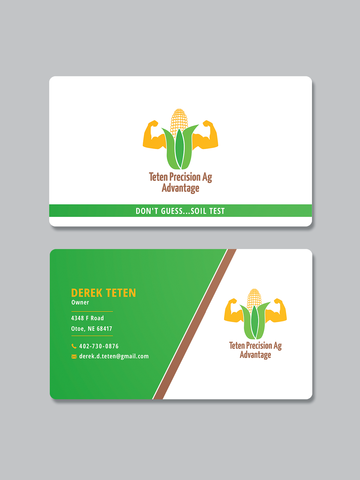 Business Card Design by Creative Moon Design for Teten Precision Ag Advantage | Design #29016974