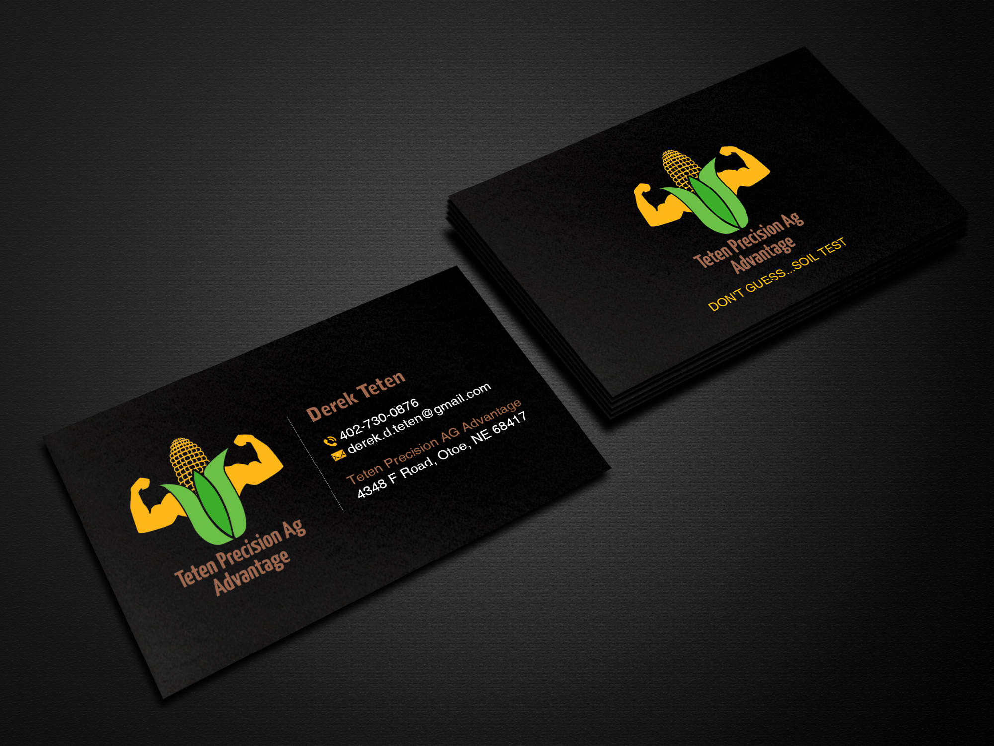 Business Card Design by Creations Box 2015 for Teten Precision Ag Advantage | Design #29016894