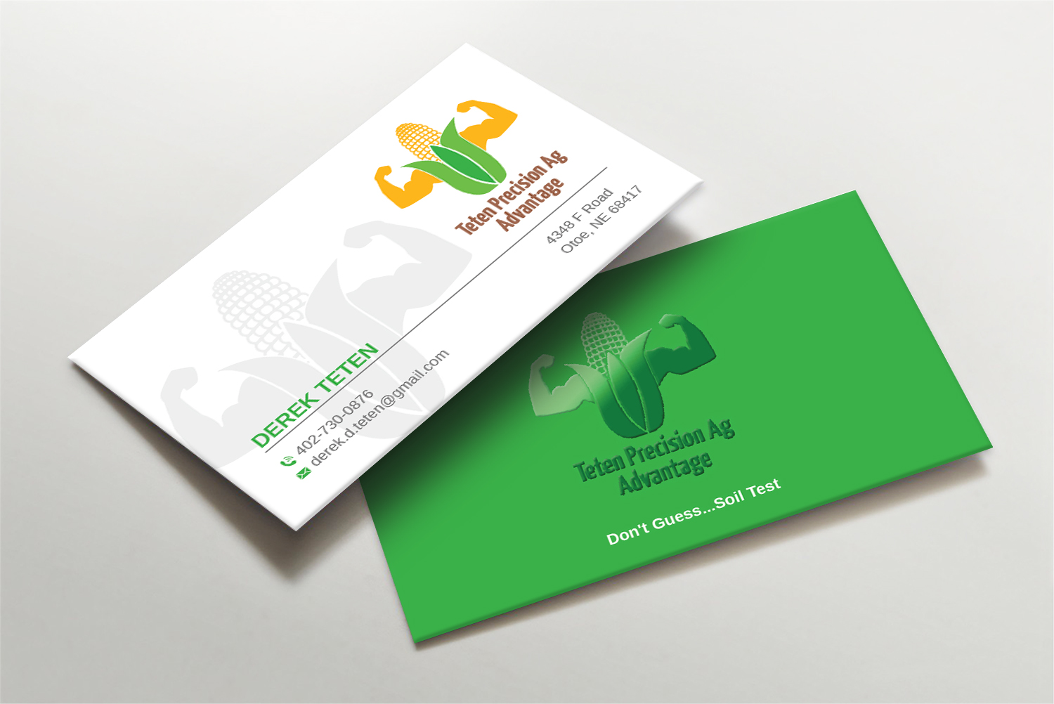 Business Card Design by LAXMI DESIGNHUB for Teten Precision Ag Advantage | Design #29013769
