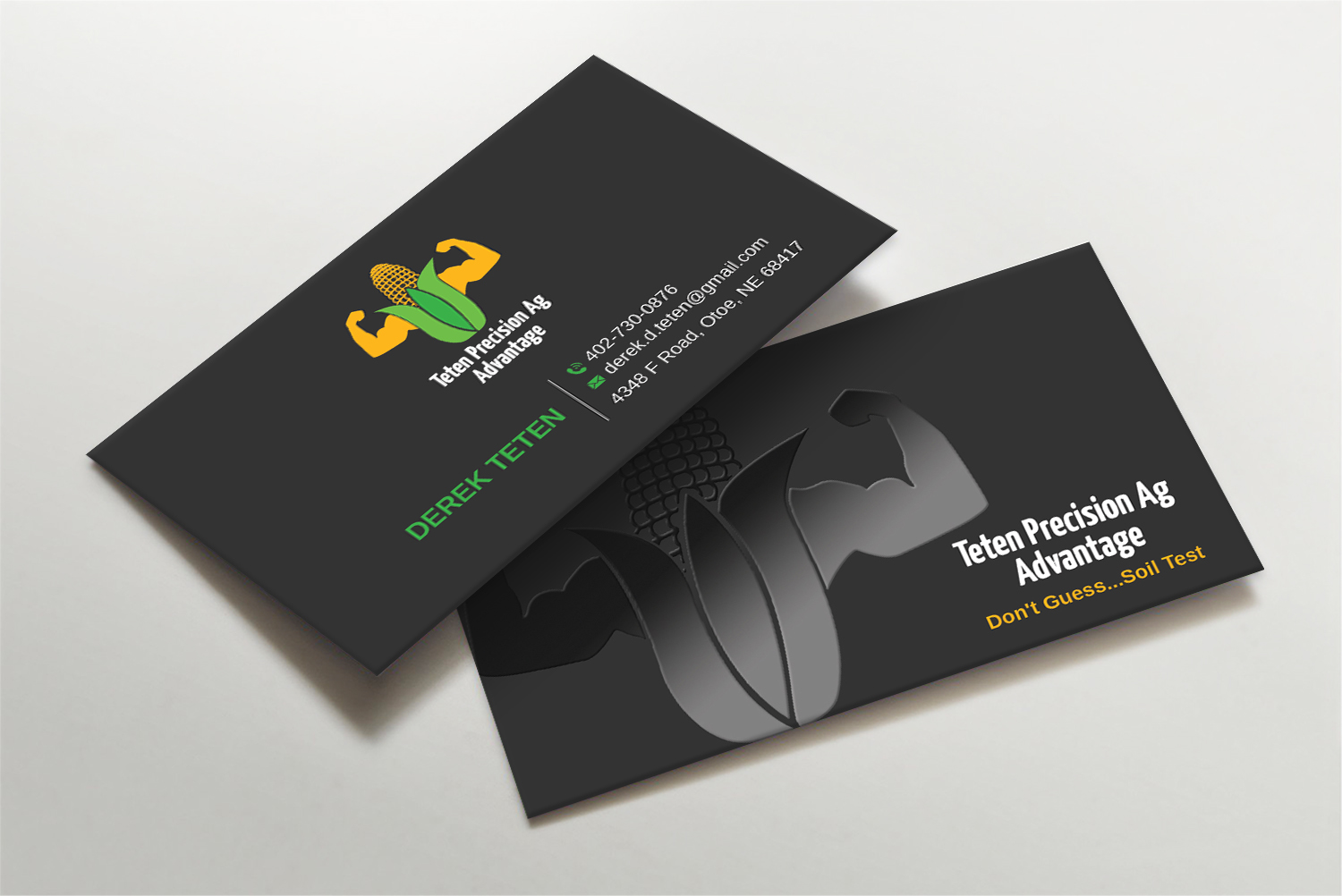 Business Card Design by LAXMI DESIGNHUB for Teten Precision Ag Advantage | Design #29013777