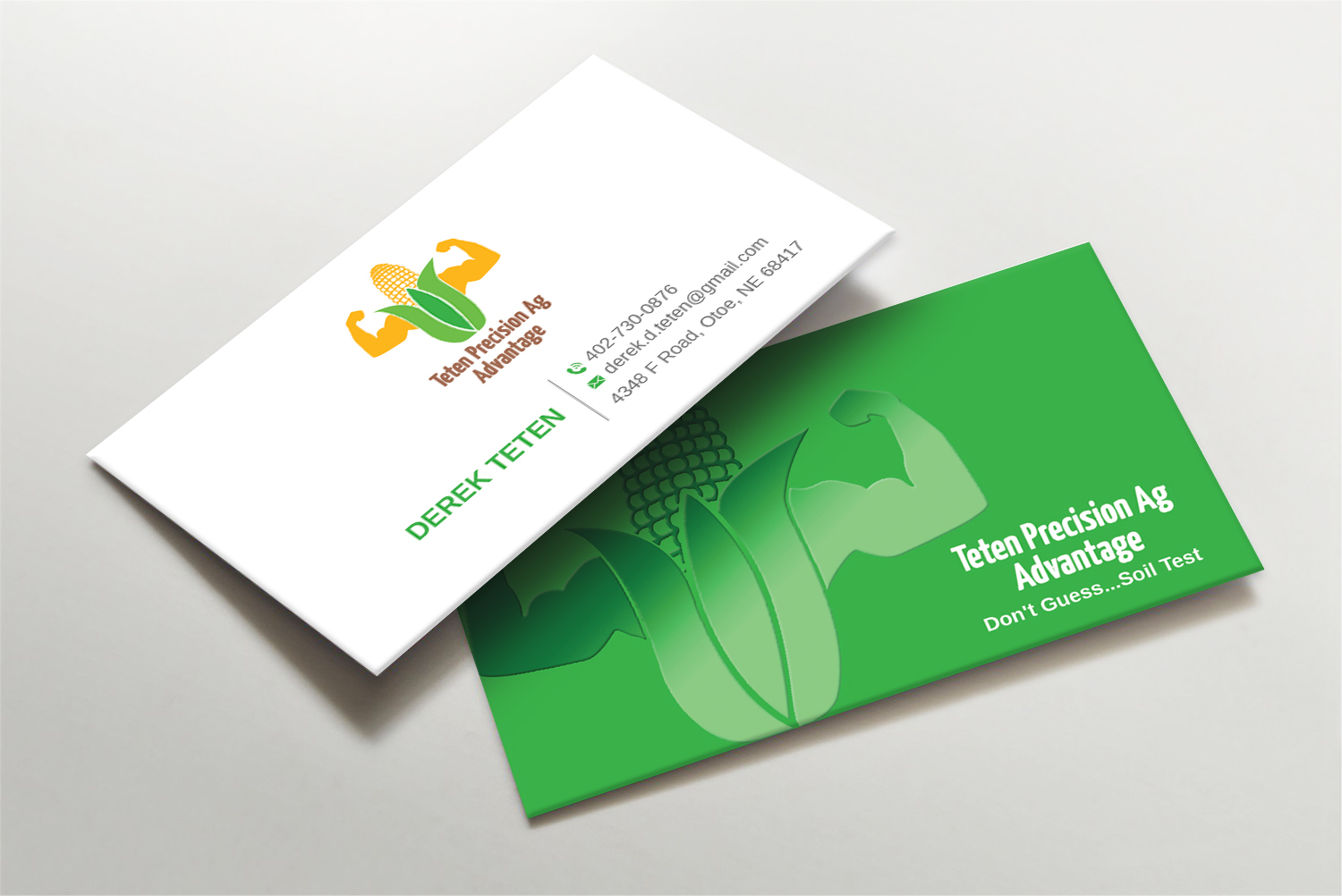 Business Card Design by LAXMI DESIGNHUB for Teten Precision Ag Advantage | Design #29013781