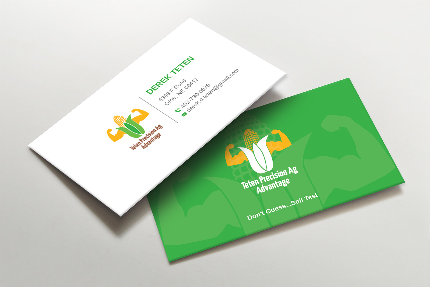 Business Card Design by LAXMI DESIGNHUB for Teten Precision Ag Advantage | Design #29013782
