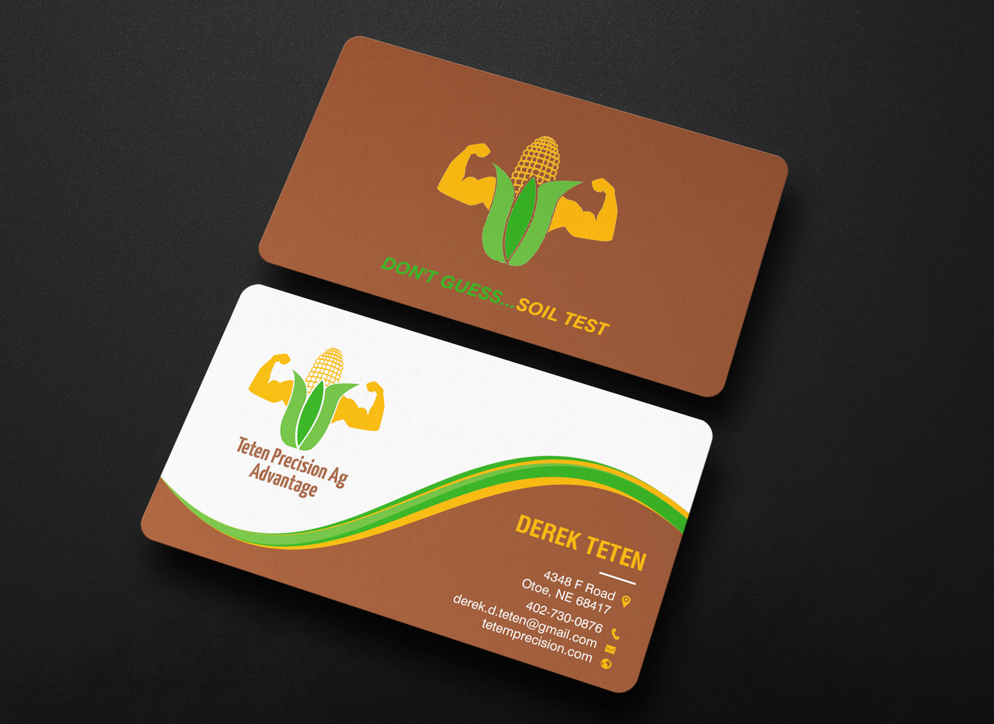 Diseño de Tarjeta de Presentación por chandrayaan.creative para Teten Precision Ag Advantage | Diseño #29013991