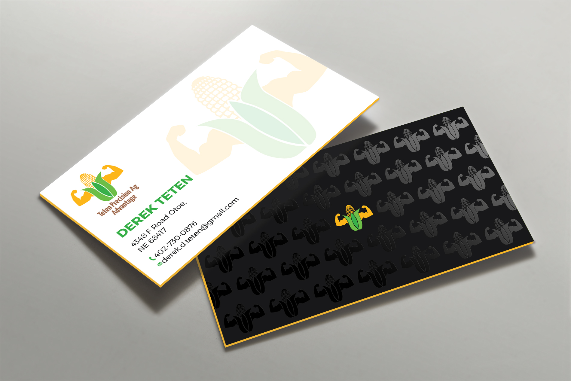 Business Card Design by Tripti Ranjan Gain for Teten Precision Ag Advantage | Design #29015328