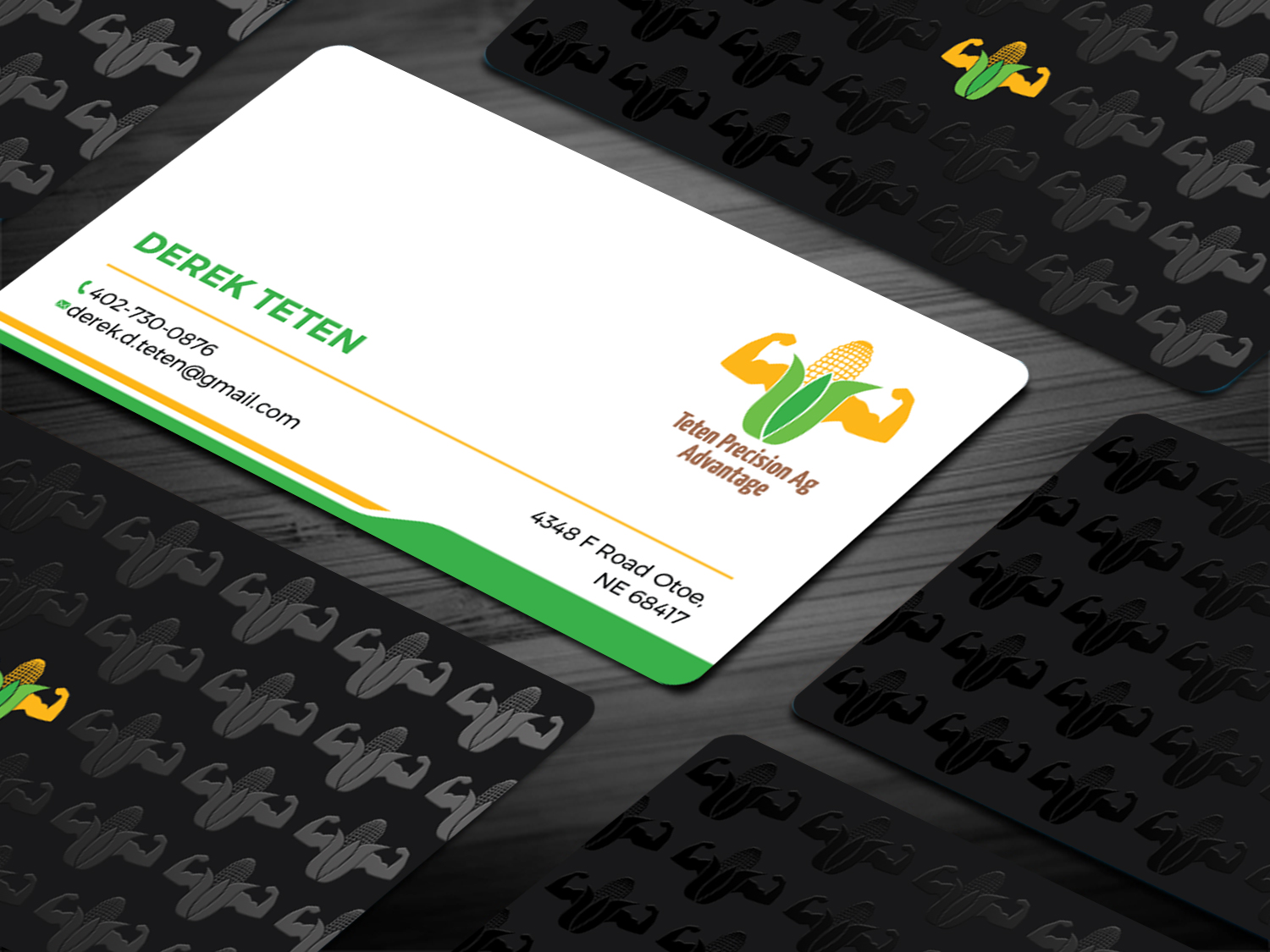 Business Card Design by Tripti Ranjan Gain for Teten Precision Ag Advantage | Design #29015329