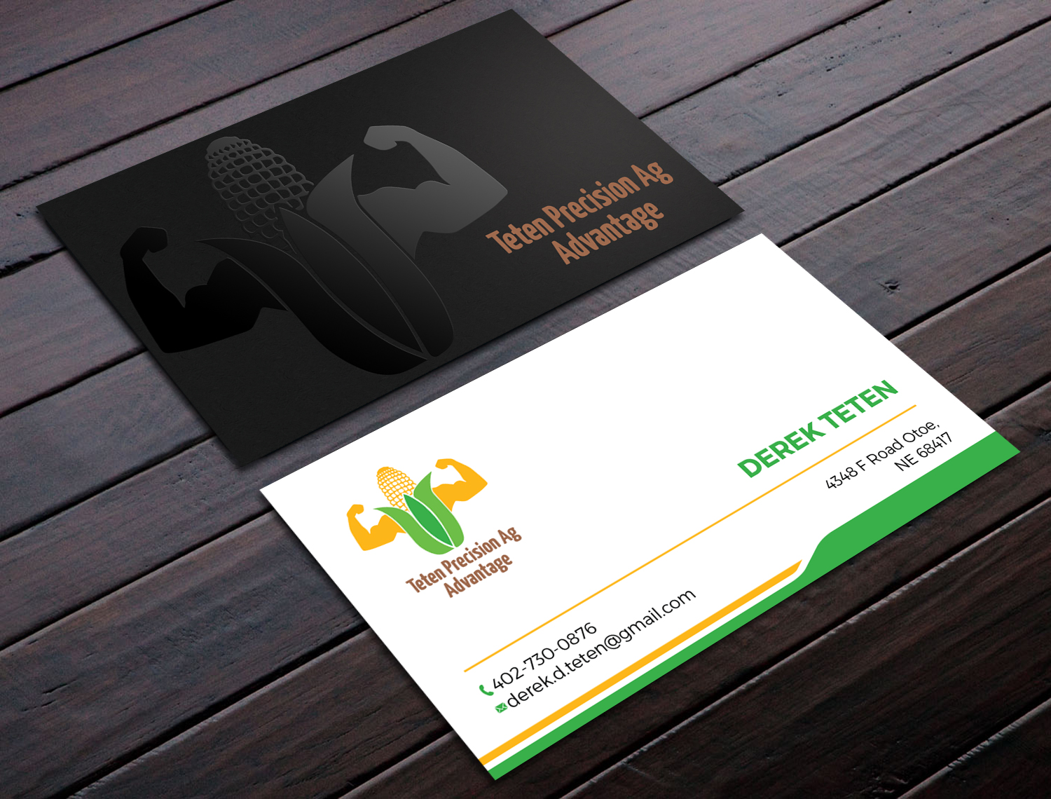 Business Card Design by Tripti Ranjan Gain for Teten Precision Ag Advantage | Design #29015332
