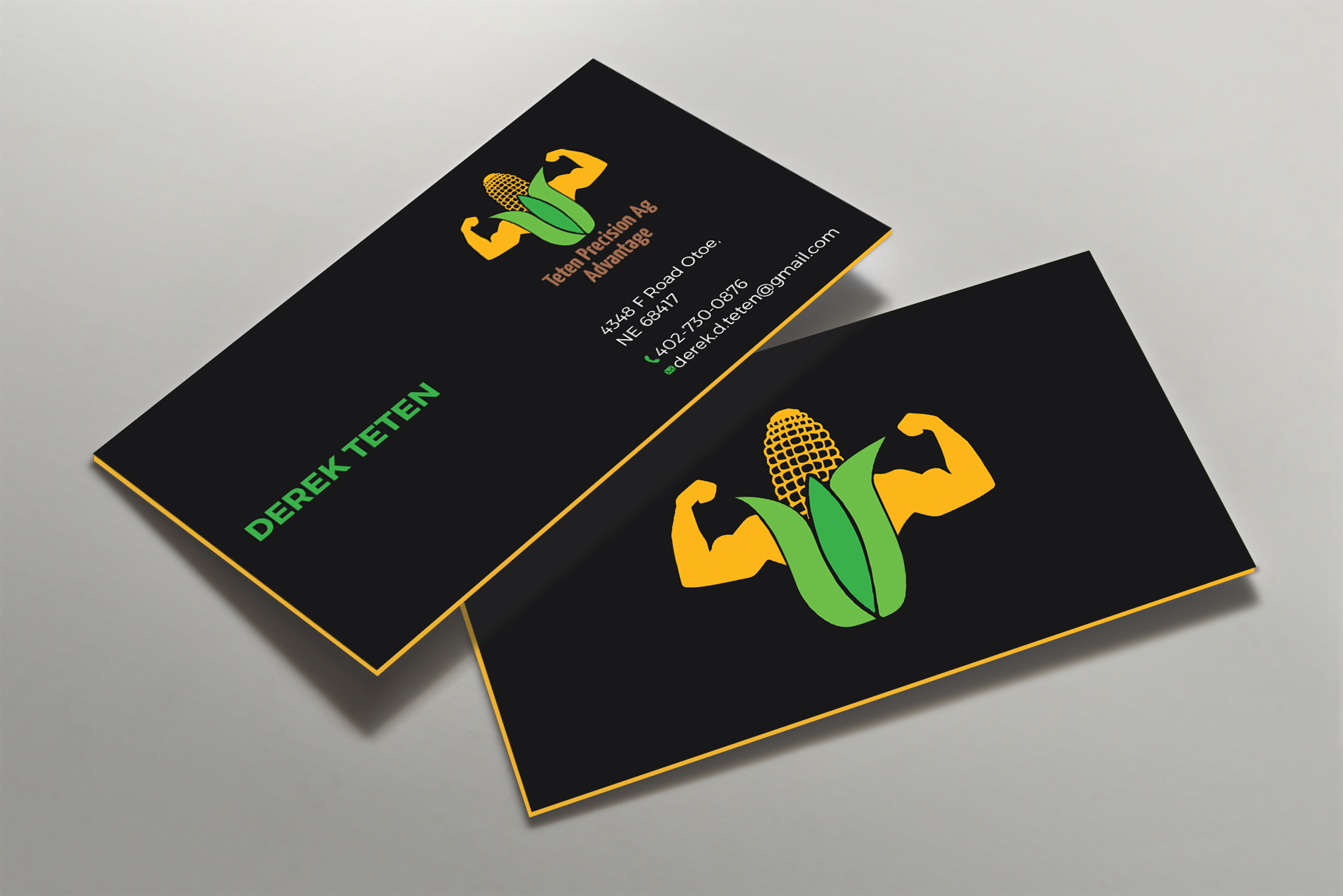 Business Card Design by Tripti Ranjan Gain for Teten Precision Ag Advantage | Design #29015341