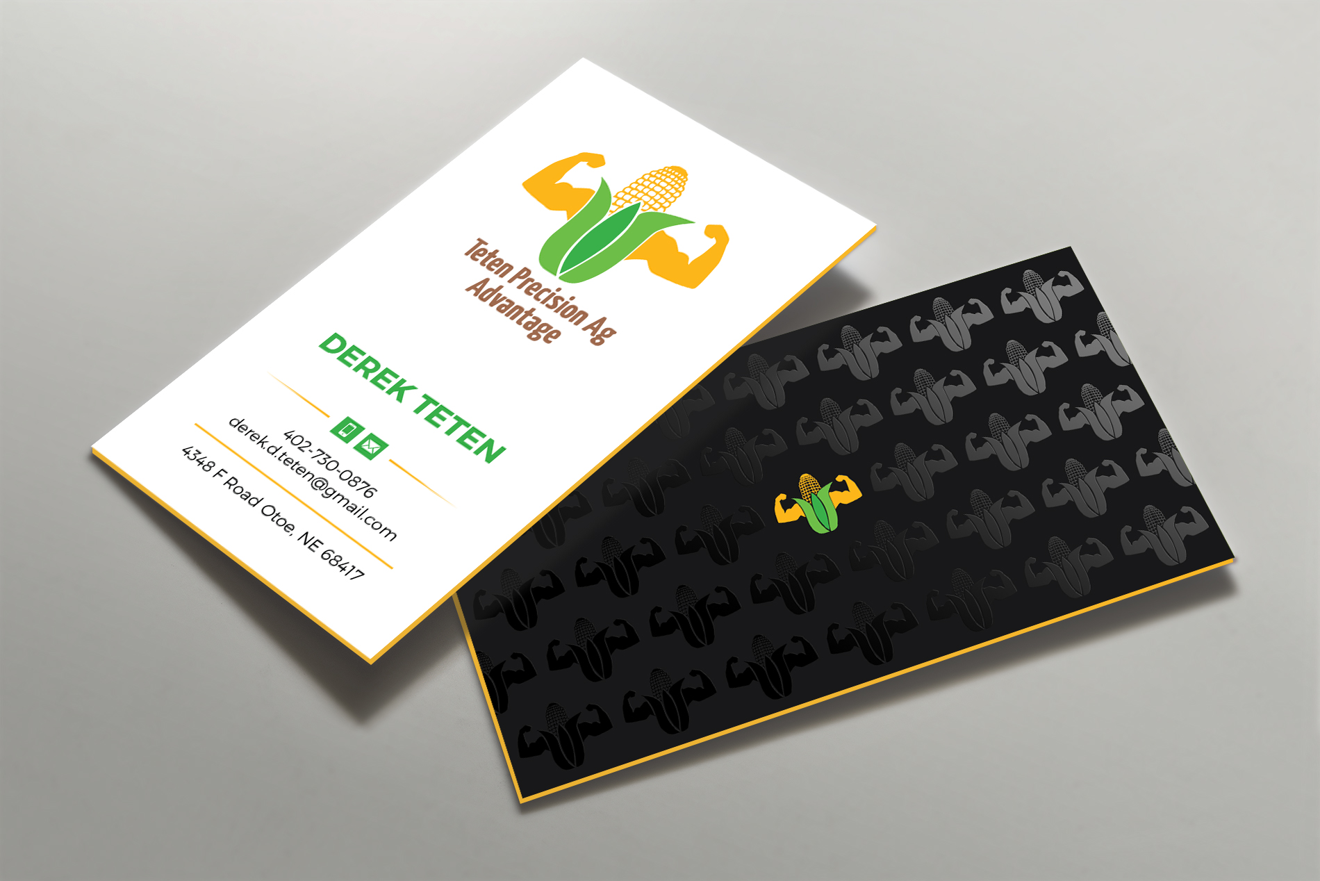 Business Card Design by Tripti Ranjan Gain for Teten Precision Ag Advantage | Design #29015348