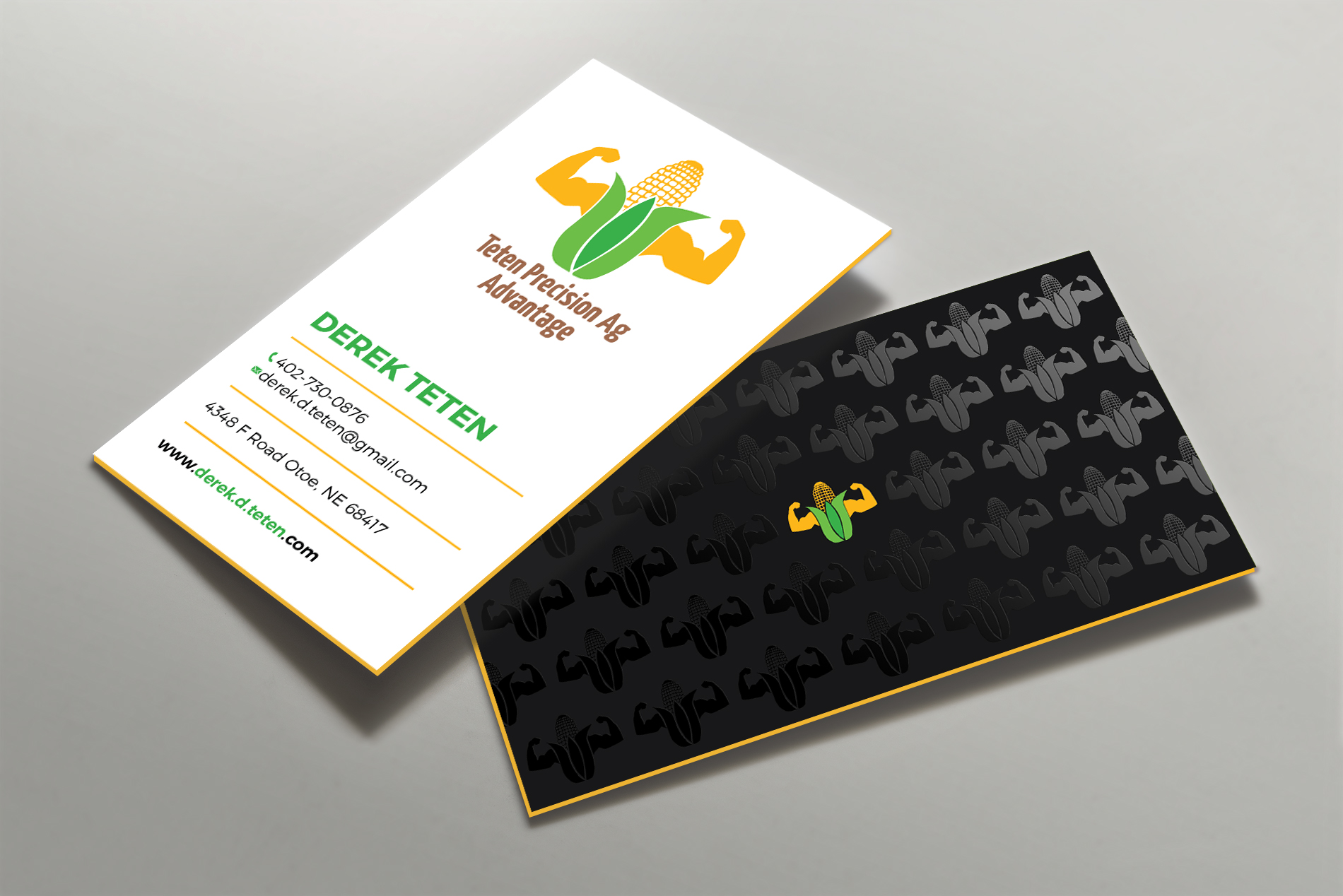 Business Card Design by Tripti Ranjan Gain for Teten Precision Ag Advantage | Design #29015350