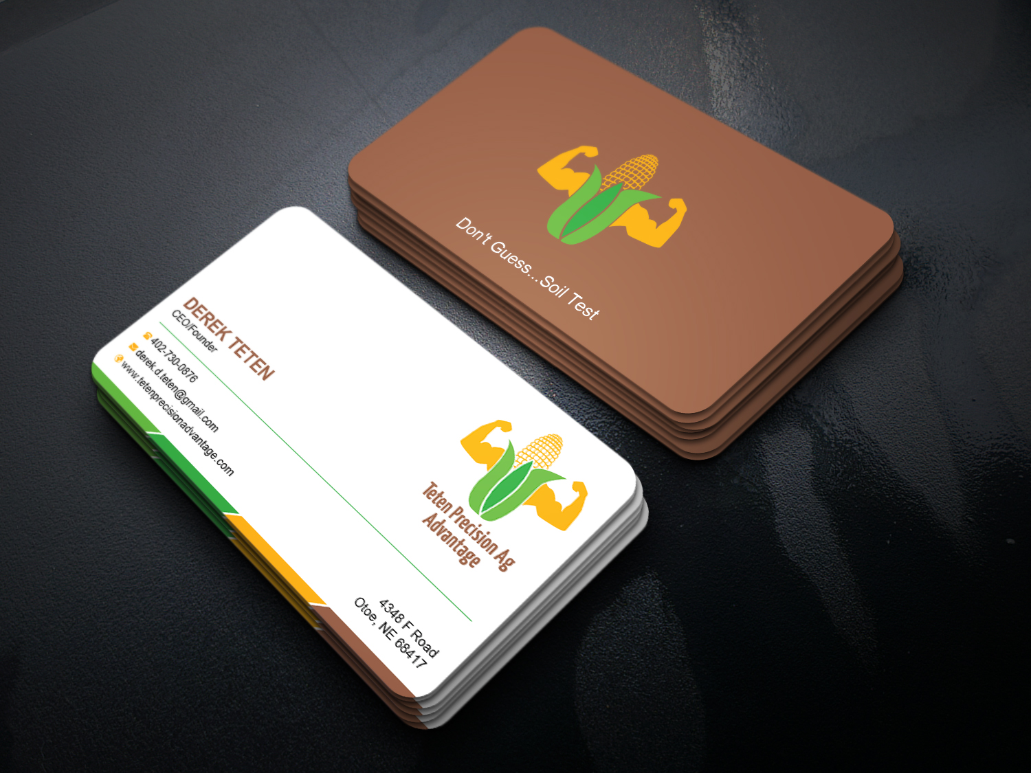 Business Card Design by Uttom 2 for Teten Precision Ag Advantage | Design #29014838