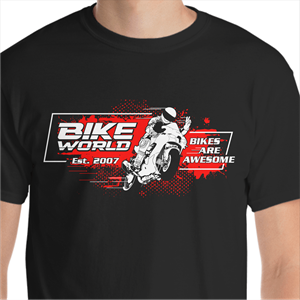 Bike World T-Shirts | T-shirt Design by Yakuza20