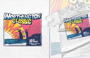 10th Annual Worthington Classic Beach Volleyball Tournament | T-shirt Design by guprulsugiyanto