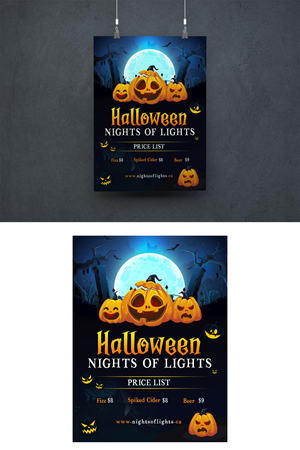 Pricing Poster selling novelty toys and snacks at a Halloween event | Diseño de Póster por ZeneFashions