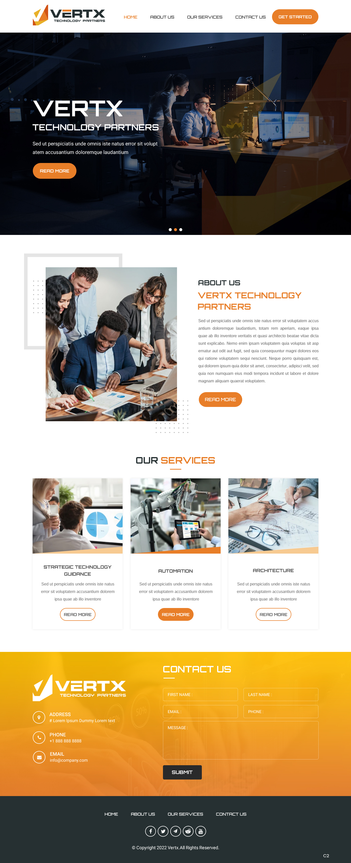 Modern, Colorful, Information Technology Web Design for Vertx ...