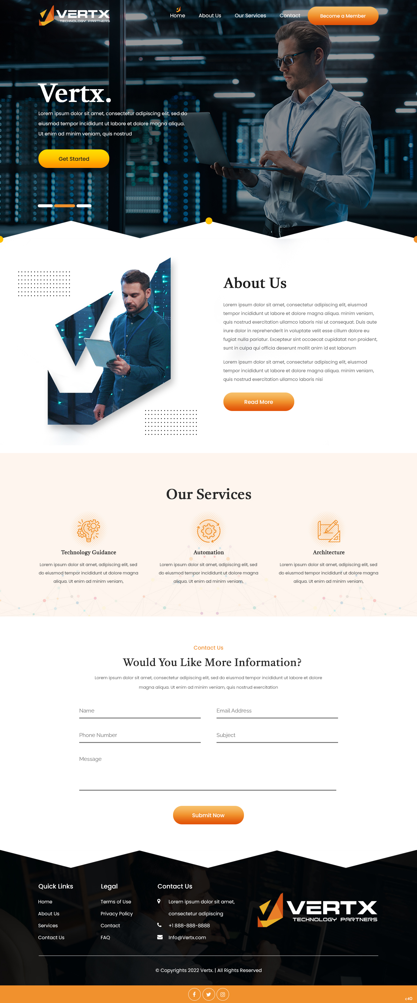 Web Design by pb for Vertx Technology Partners | Design #29022481