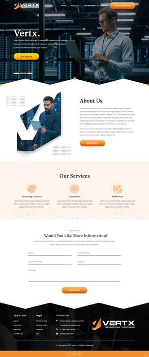Web Design by pb for Vertx Technology Partners | Design: #29022481
