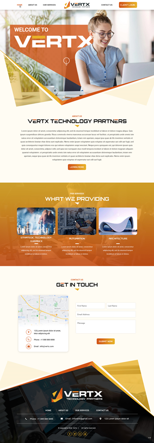 Web Design by pb for Vertx Technology Partners | Design: #29022483