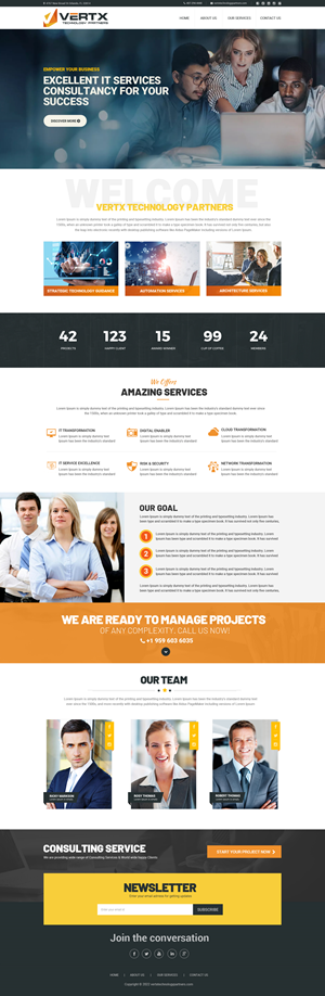 Web Design by Dream Logo Design for Vertx Technology Partners | Design: #29027517