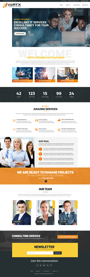 Web Design by Dream Logo Design for Vertx Technology Partners | Design: #29027519
