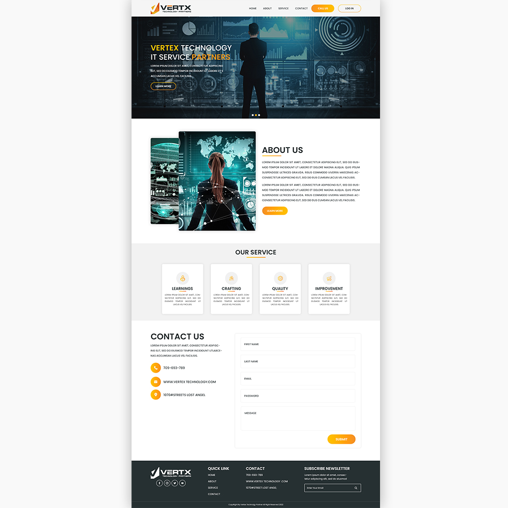Web Design par dxdesignz pour Vertx Technology Partners | Design #29019394