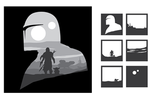 Layered SVG Star Wars Shadow Box Design | Vector Design by Fajr.