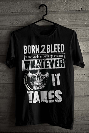 T-Shirt-Design von SATHIRA für BORN 2 BLEED | Design: #29052310