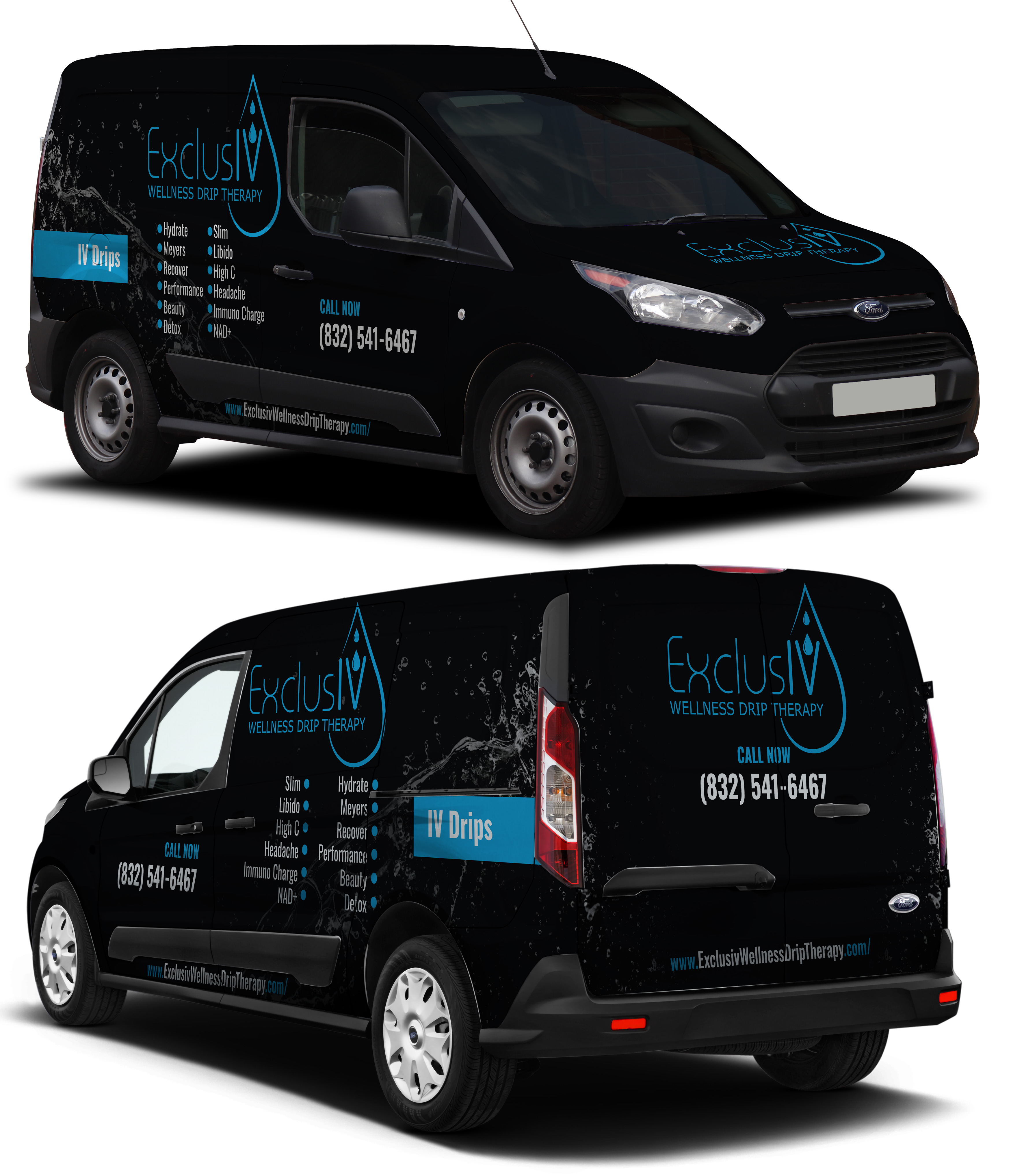 Car Wrap Design by Impressive Sol for ExclusIV Wellness Drip Therapy | Design #29038608