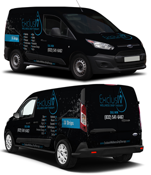 Car Wrap-Design von Impressive Sol für ExclusIV Wellness Drip Therapy | Design #29038608