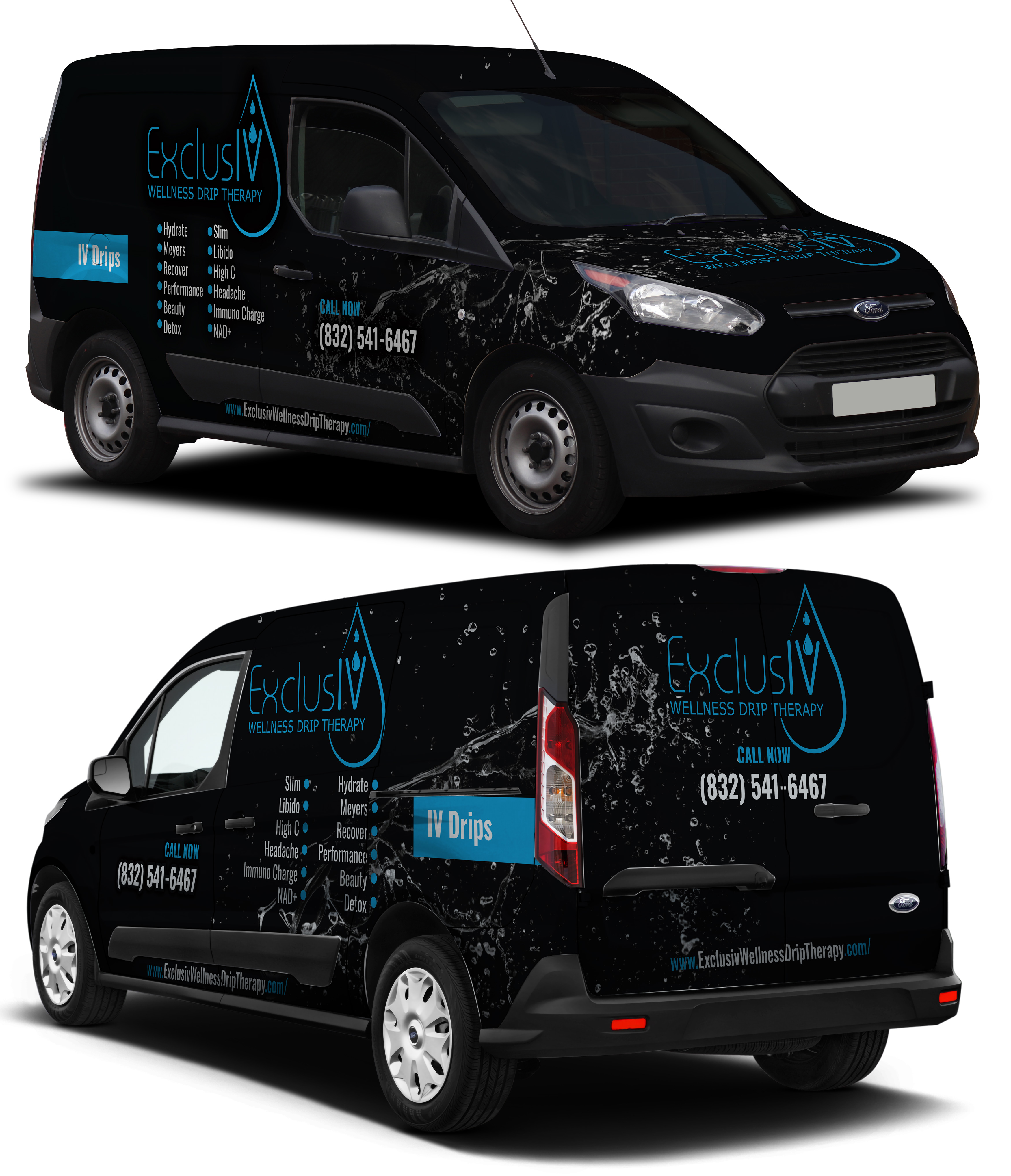 Car Wrap Design by Impressive Solutions for ExclusIV Wellness Drip Therapy | Design #29043675