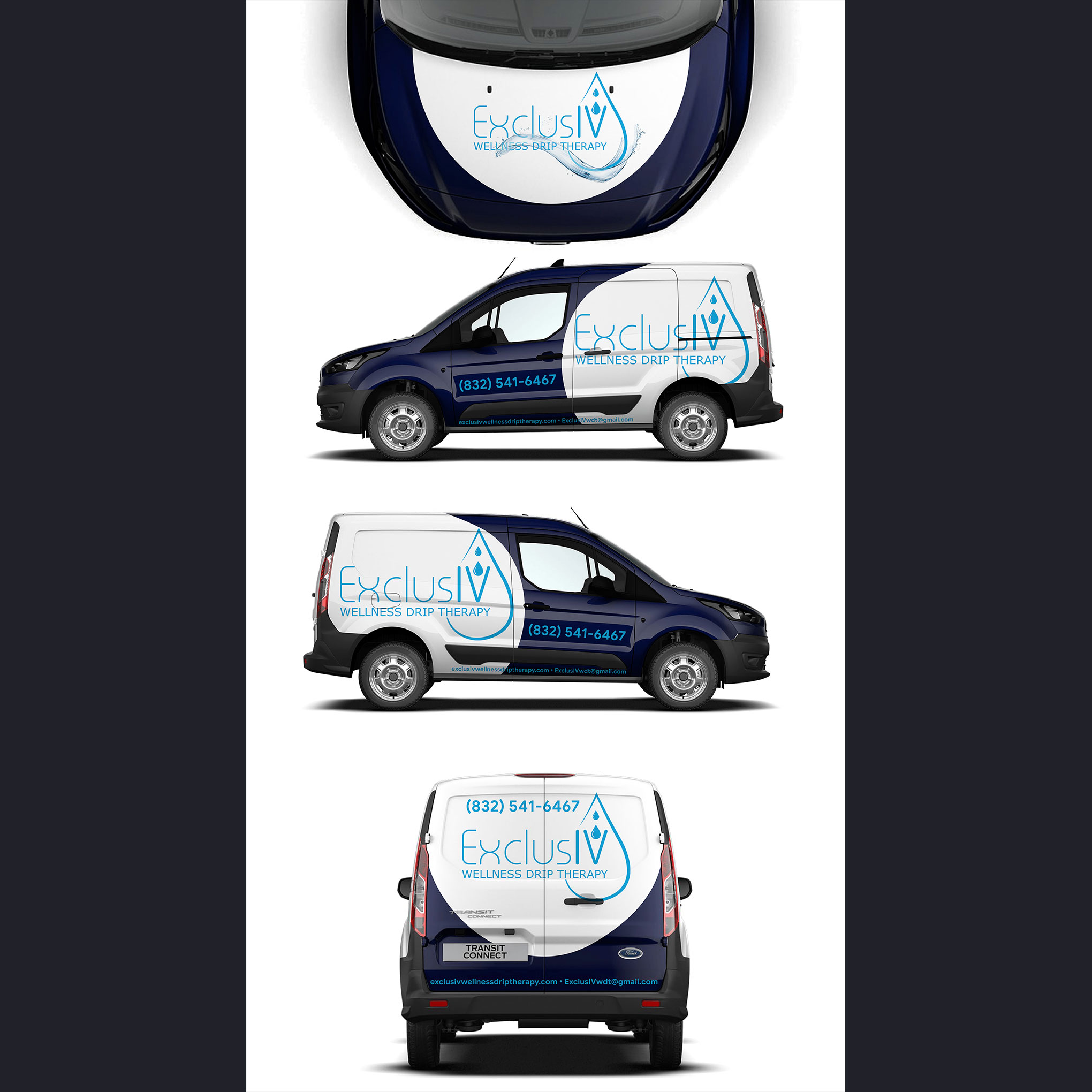 Car Wrap Design by yani for ExclusIV Wellness Drip Therapy | Design #29038269