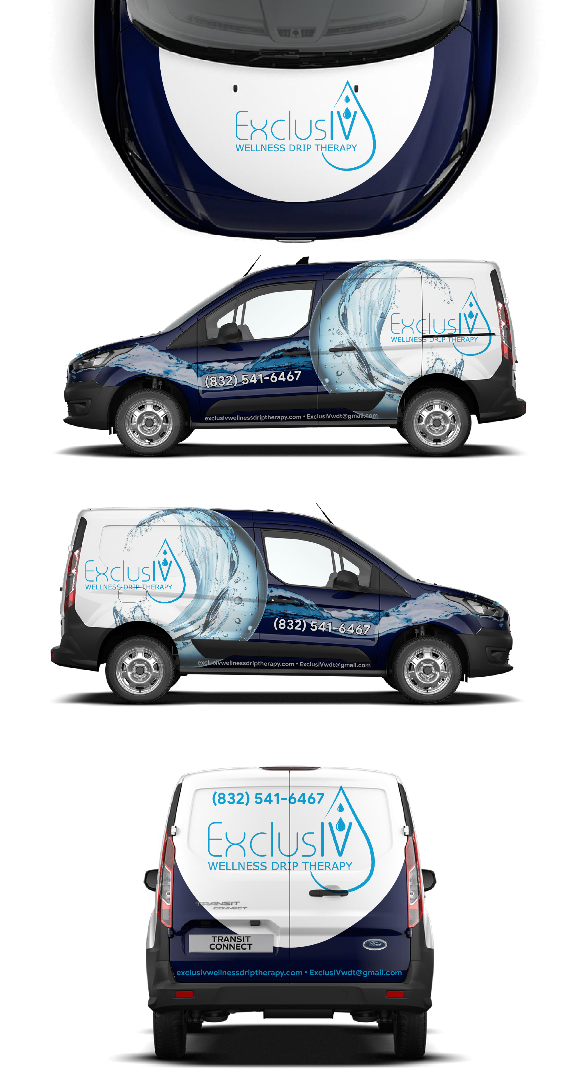 Car Wrap Design by yani for ExclusIV Wellness Drip Therapy | Design #29054626