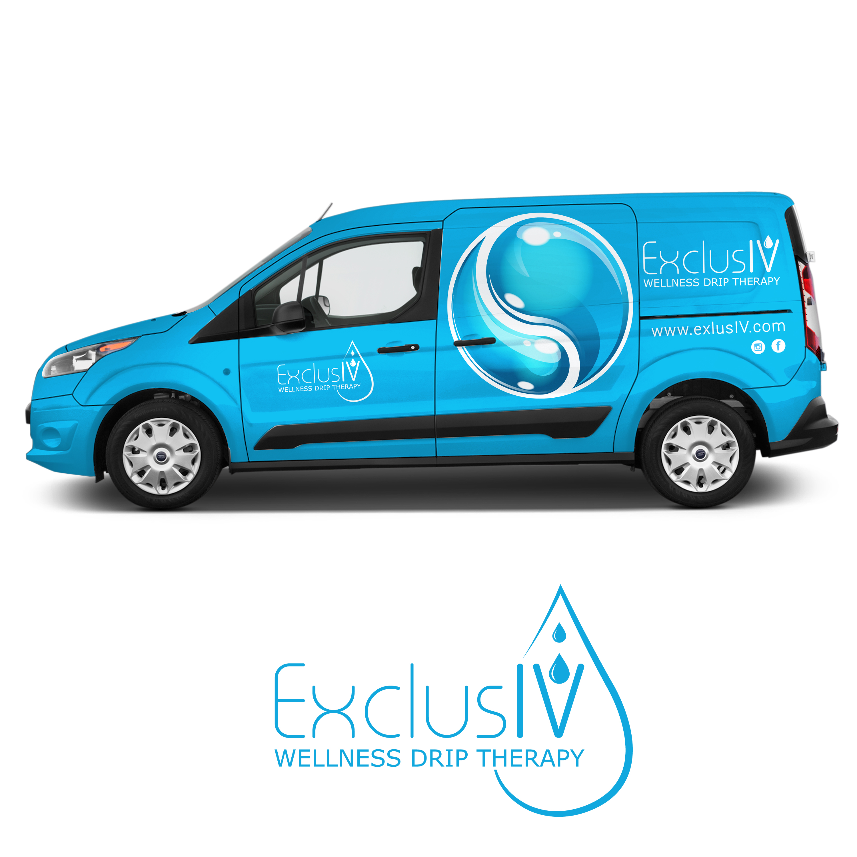 Design de Covering de Véhicule par Choky Art pour ExclusIV Wellness Drip Therapy | Design #29074724