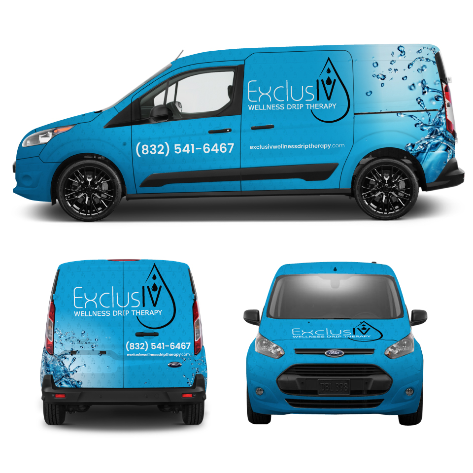 Car Wrap Design by Yoga Tri for ExclusIV Wellness Drip Therapy | Design #29084645