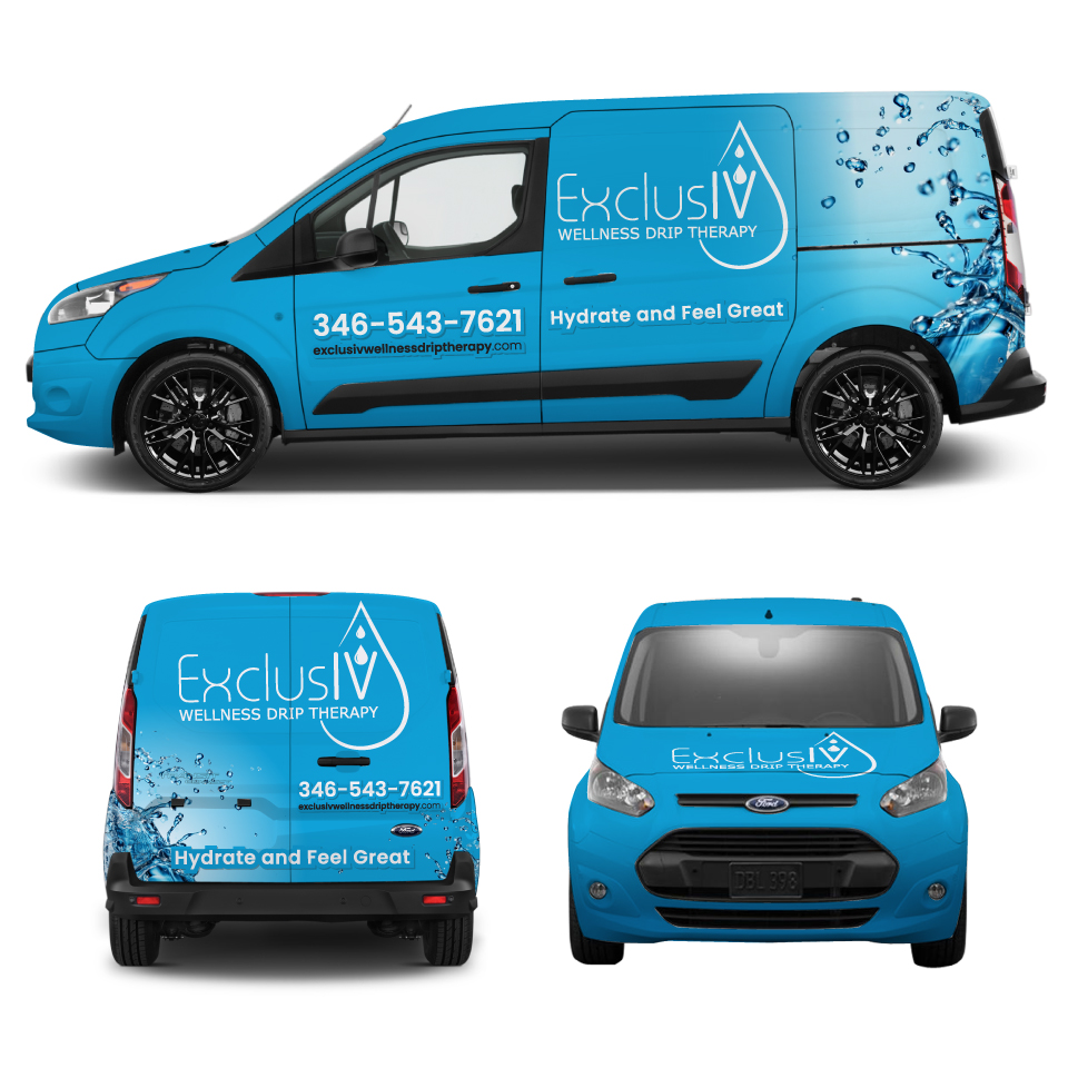 Car Wrap Design by Yoga Tri for ExclusIV Wellness Drip Therapy | Design #29112107
