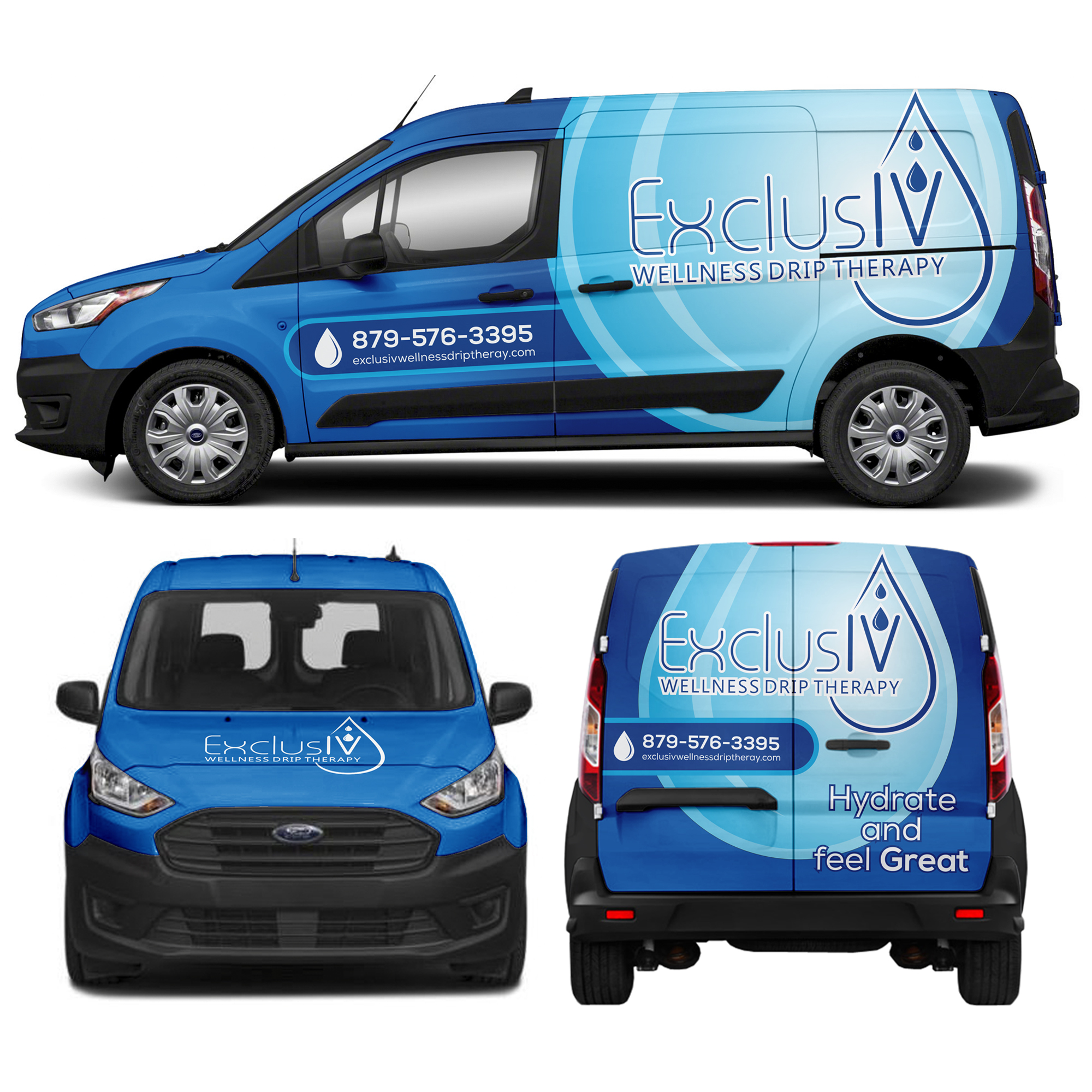 Car Wrap Design by MAKE ME THE WINNER for ExclusIV Wellness Drip Therapy | Design #29116167