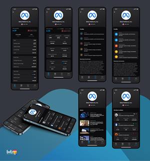Stock Window Screen Designs for a Mobile App | App Design by iLexter