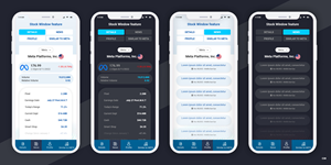 Stock Window Screen Designs for a Mobile App | App Design by pb