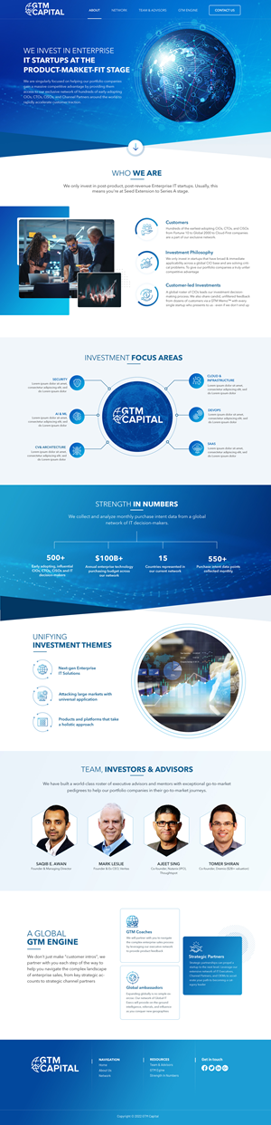 Web-Design von Blue Sparrow für GTM Capital | Design: #29074131