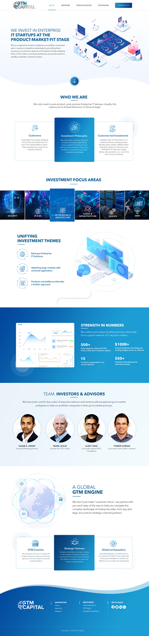 Web-Design von Blue Sparrow für GTM Capital | Design: #29074242