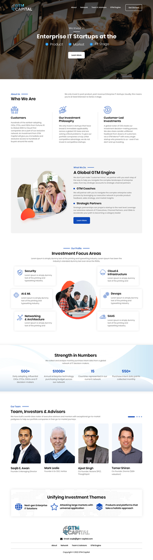 Web-Design von Sujit Banerjee für GTM Capital | Design: #29081261